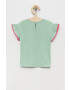 United Colors of Benetton tricou de bumbac pentru copii culoarea verde - Pled.ro