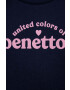 United Colors of Benetton tricou de bumbac pentru copii culoarea albastru marin - Pled.ro