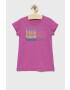 United Colors of Benetton tricou de bumbac pentru copii culoarea violet - Pled.ro