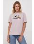 United Colors of Benetton tricou din bumbac x Disney culoarea roz cu imprimeu - Pled.ro