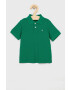 United Colors of Benetton tricou polo copii culoarea roz cu guler - Pled.ro