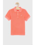 United Colors of Benetton tricou polo copii culoarea alb neted - Pled.ro