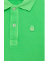 United Colors of Benetton tricouri polo din bumbac pentru copii culoarea verde neted - Pled.ro