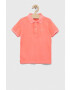 United Colors of Benetton tricouri polo din bumbac pentru copii culoarea violet neted - Pled.ro