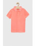 United Colors of Benetton tricouri polo din bumbac pentru copii culoarea roz neted - Pled.ro