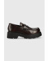 Vagabond Shoemakers mocasini de piele COSMO 2.0 femei culoarea bordo cu platforma 5049.504.41 - Pled.ro