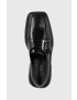 Vagabond Shoemakers mocasini de piele EYRA femei culoarea negru cu toc plat 5550.101.20 - Pled.ro