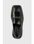 Vagabond Shoemakers mocasini de piele EYRA femei culoarea negru cu toc plat 5550.001.20 - Pled.ro