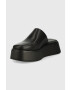 Vagabond Shoemakers slapi de piele Courtney femei culoarea negru cu platforma - Pled.ro