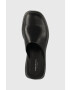 Vagabond Shoemakers slapi de piele Courtney femei culoarea negru cu platforma - Pled.ro