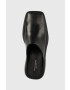 Vagabond Shoemakers slapi de piele Eyra femei culoarea negru cu toc drept - Pled.ro