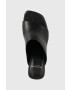 Vagabond Shoemakers slapi de piele Luisa femei culoarea negru cu toc drept - Pled.ro