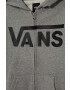 Vans bluza copii CLASSIC FZ culoarea gri cu glugă cu imprimeu - Pled.ro