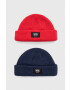 Vans caciula copii LITTLE GROM BEANIE 2-pack culoarea rosu - Pled.ro