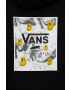 Vans hanorac de bumbac pentru copii BY PRINT BOX BACK PO Black/Charcoal culoarea negru cu glugă cu imprimeu - Pled.ro