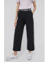 Vans pantaloni femei culoarea negru lat high waist - Pled.ro