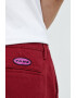 Vans pantaloni de bumbac femei culoarea rosu fason chinos high waist - Pled.ro