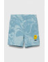 Vans pantaloni scurti copii MARBLE FLEECE SHORT BLUE GLOW talie reglabila - Pled.ro