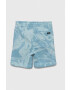 Vans pantaloni scurti copii MARBLE FLEECE SHORT BLUE GLOW talie reglabila - Pled.ro