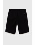 Vans pantaloni scurți din bumbac pentru copii DIGITAL FLASH FLEECE SH Black culoarea negru talie reglabila - Pled.ro