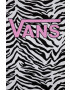 Vans rochie din bumbac pentru copii ZEBRA DAZE RELAXED TEE White culoarea negru mini drept - Pled.ro