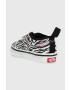 Vans tenisi copii TD Authentic Elastic ZEBR MDBLU culoarea negru - Pled.ro