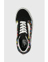 Vans tenisi copii UY Old Skool FLRL BLKWH culoarea negru - Pled.ro