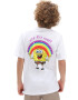 Vans Tricou copii x Spongebob culoarea alb cu imprimeu - Pled.ro