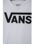 Vans Tricou de bumbac pentru copii culoarea alb cu imprimeu - Pled.ro