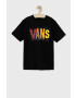 Vans tricou de bumbac pentru copii culoarea galben - Pled.ro