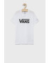 Vans Tricou de bumbac pentru copii culoarea alb - Pled.ro