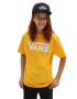 Vans tricou de bumbac pentru copii BY CLASSIC BOYS OLD GOLD/WHITE culoarea portocaliu cu imprimeu - Pled.ro