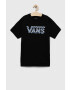 Vans tricou de bumbac pentru copii BY CLASSIC LOGO Black/True Blue culoarea negru cu imprimeu - Pled.ro