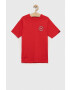 Vans tricou de bumbac pentru copii CUSTOM CLASSIC SS True Red culoarea rosu cu imprimeu - Pled.ro