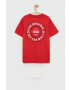 Vans tricou de bumbac pentru copii CUSTOM CLASSIC SS True Red culoarea rosu cu imprimeu - Pled.ro