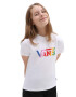 Vans tricou de bumbac pentru copii GR FLYING V CREW GIR FLYV WTCYC culoarea alb cu imprimeu - Pled.ro