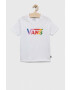 Vans tricou de bumbac pentru copii GR FLYING V CREW GIR FLYV WTCYC culoarea alb cu imprimeu - Pled.ro