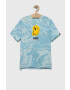 Vans tricou de bumbac pentru copii MARBLE SS BLUE GLOW - Pled.ro