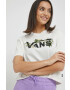 Vans tricou din bumbac culoarea bej - Pled.ro