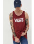 Vans tricou din bumbac culoarea verde - Pled.ro