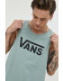 Vans tricou din bumbac culoarea negru - Pled.ro