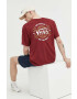 Vans tricou din bumbac culoarea bordo cu imprimeu - Pled.ro