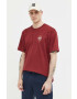 Vans tricou din bumbac culoarea bordo cu imprimeu - Pled.ro