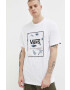 Vans tricou din bumbac culoarea alb cu imprimeu - Pled.ro