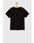 Vans tricou din bumbac VALENTINES PRINT BOXY Black culoarea negru - Pled.ro