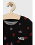 Vans tricou din bumbac VALENTINES PRINT BOXY Black culoarea negru - Pled.ro