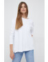 Vero Moda longsleeve din bumbac culoarea alb - Pled.ro