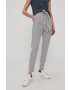 Vero Moda Pantaloni femei culoarea alb model drept high waist - Pled.ro