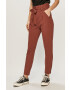 Vero Moda Pantaloni femei culoarea maro model drept high waist - Pled.ro