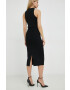 Victoria Beckham fusta culoarea negru mini creion - Pled.ro